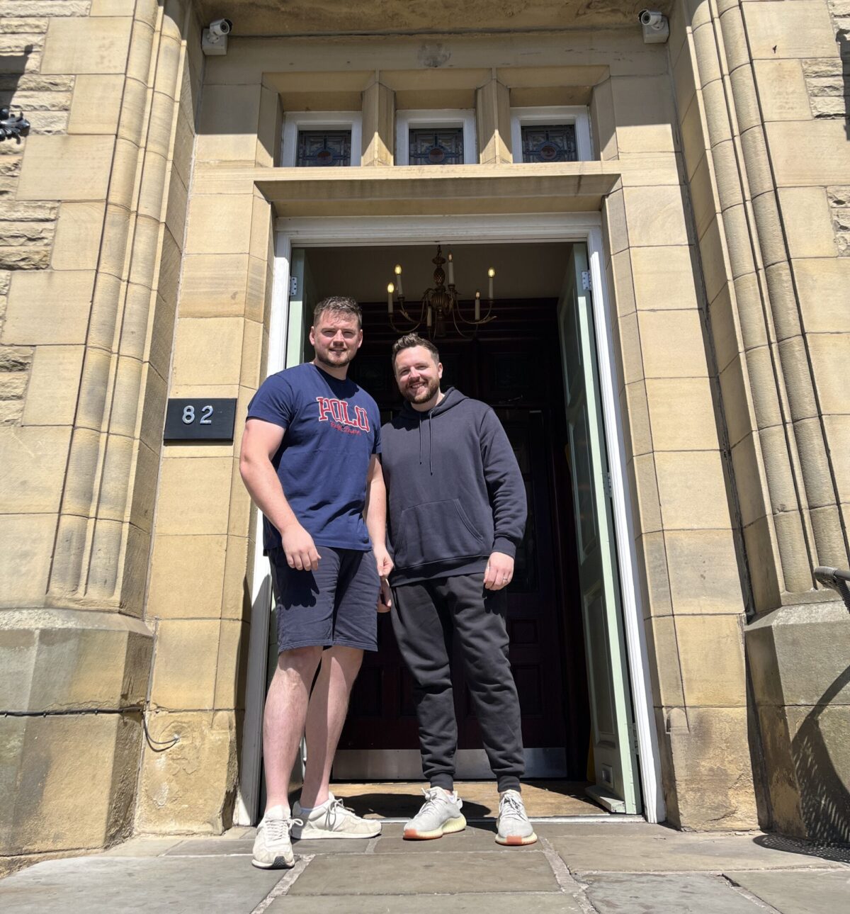 Ollie and Adam outside Tubbs