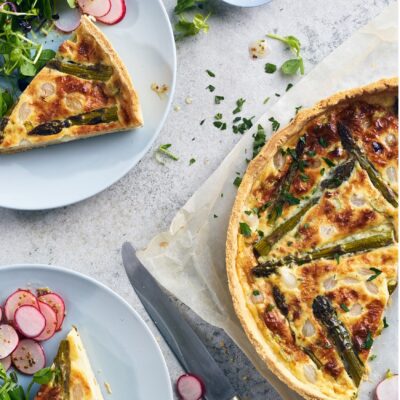 Gruyere, Asparagus and Onion Quiche