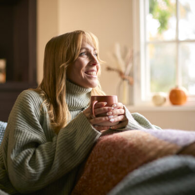Woman heating home on a budget