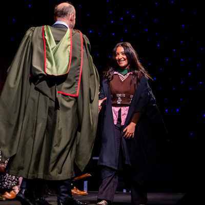 Lily Fontaine receiving Leeds Conservatoire Fellowship. Photo credit - Jonathan Lodder