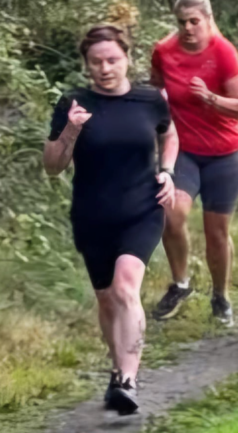 Alison running at Park Run