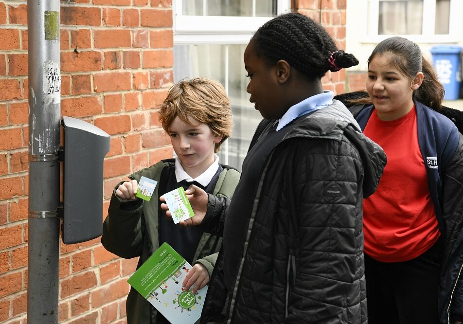 Pupils from St Helen's Primary School out Beating the Street