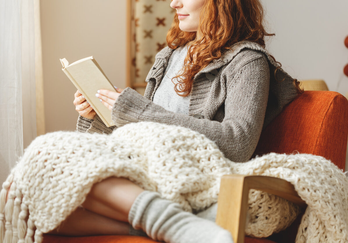 Woman reading a book northern reads