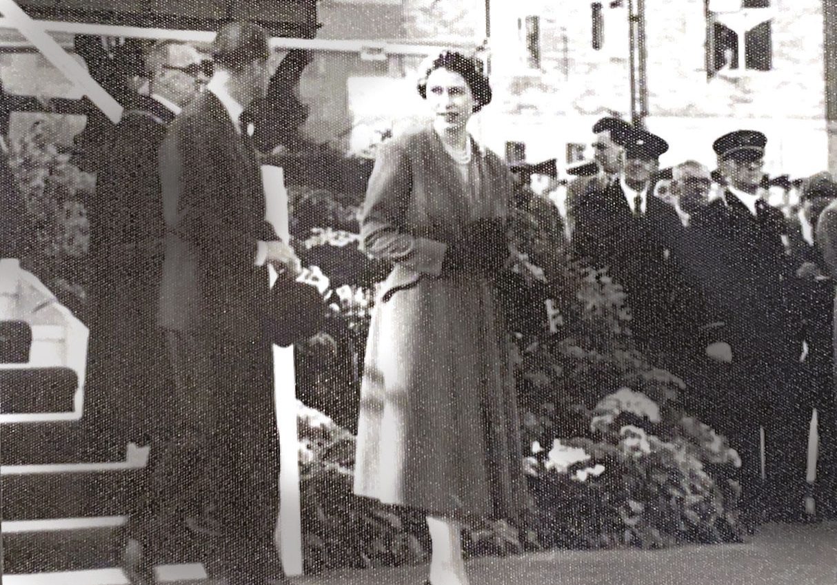 The Queen arriving in Colne